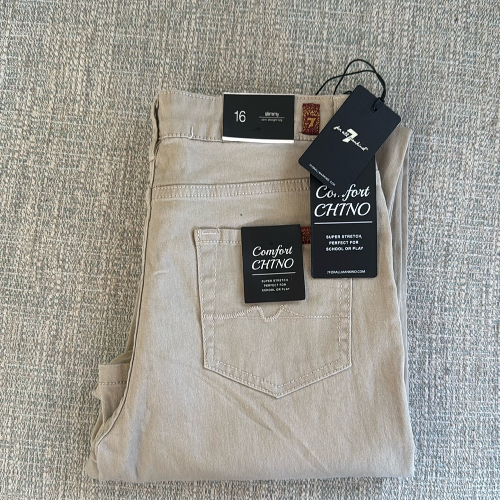 Boys Classic Chino 7 For All Man Kind size 16 NWT